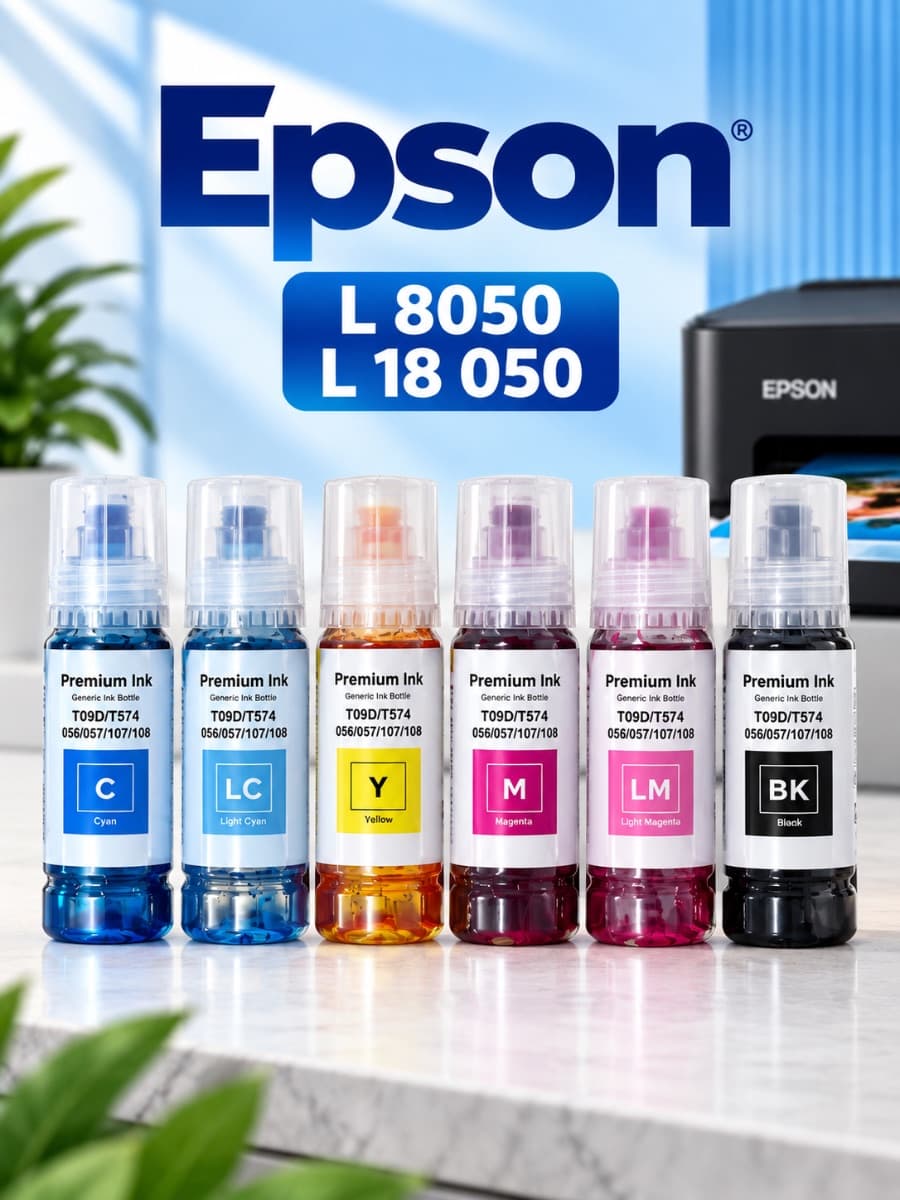 Epson L8050 / L18050 uchun 6 rangli siyohlar