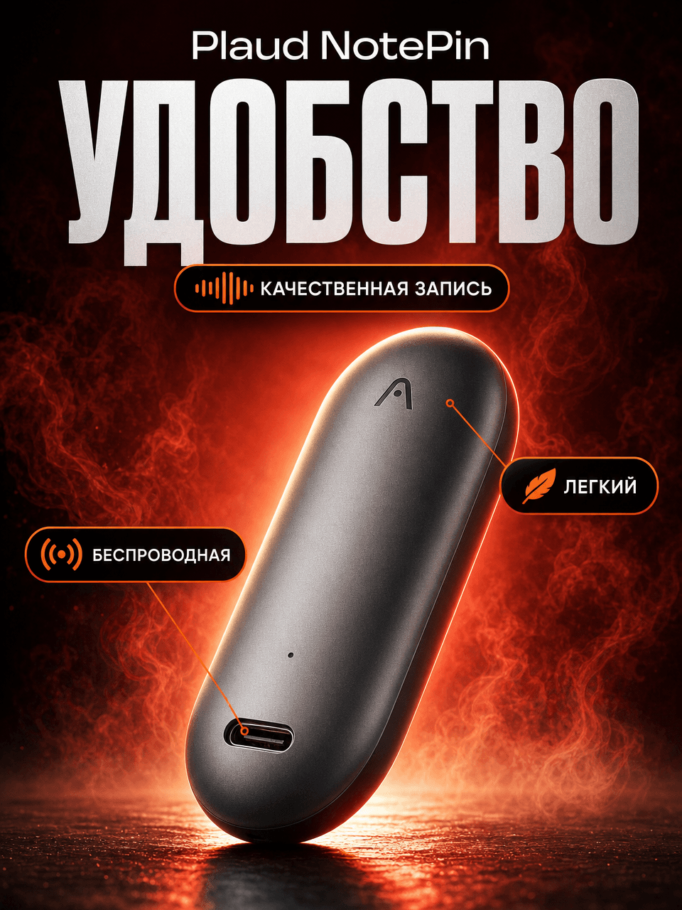 Диктофон Plaud Note Pin