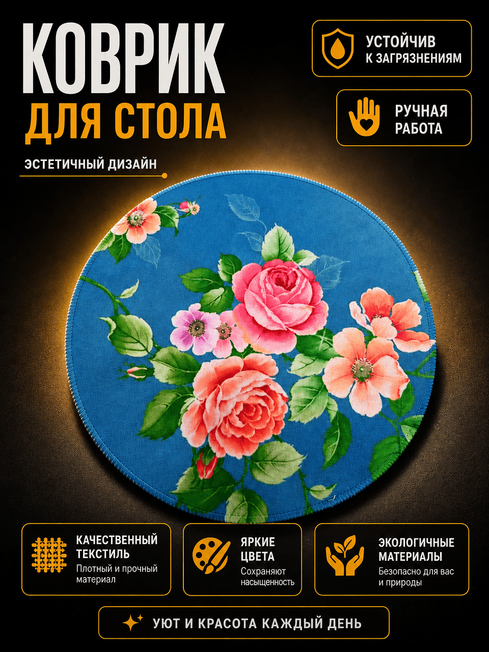 Коврик круглый
