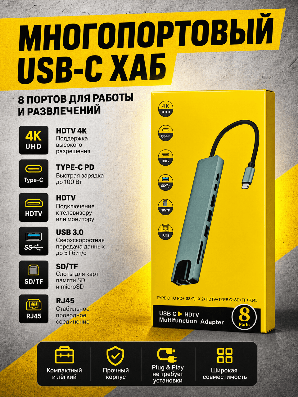 Usb c- hdtv multifunction Adapter